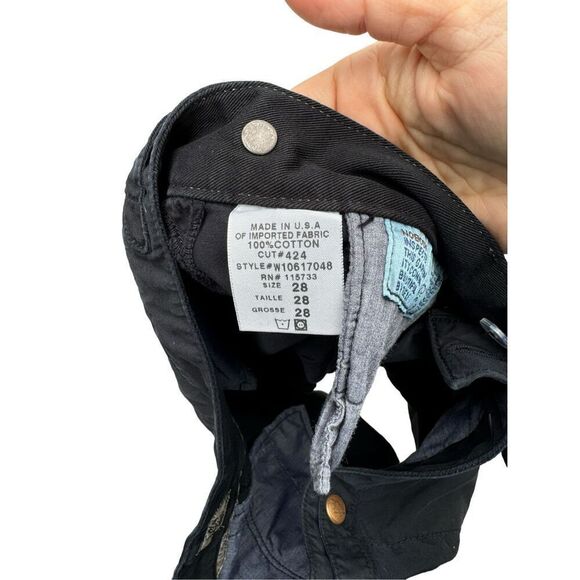 Gold Sign Virtue Navy Women Shorts Size 28 - Picture 8 of 10